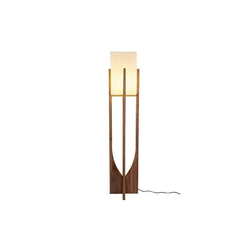 Chinese Wooden Floor Lamp for Living Room and Bedroom - Nordic Design LED Table Lamp Large / Walnut Norenza