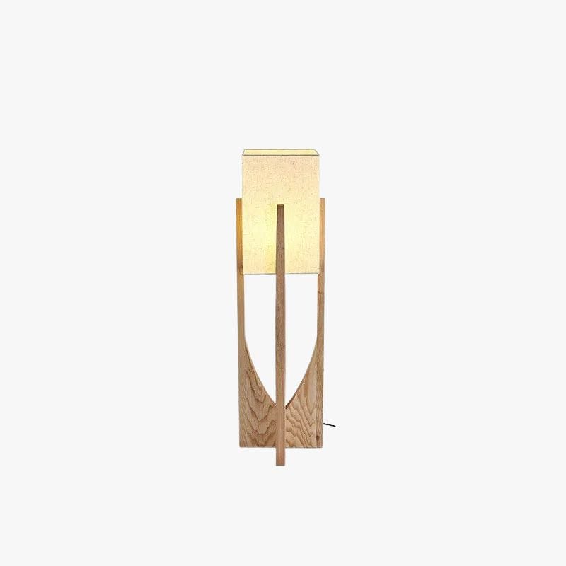 Chinese Wooden Floor Lamp for Living Room and Bedroom - Nordic Design LED Table Lamp Medium / Natural Wood Norenza