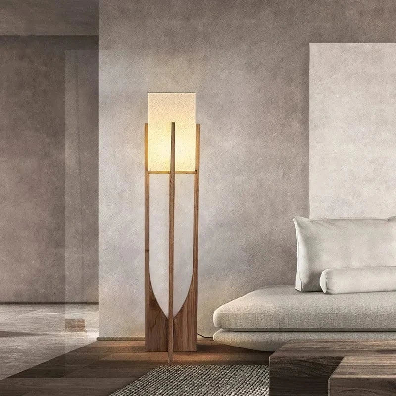 Chinese Wooden Floor Lamp for Living Room and Bedroom - Nordic Design LED Table Lamp Norenza