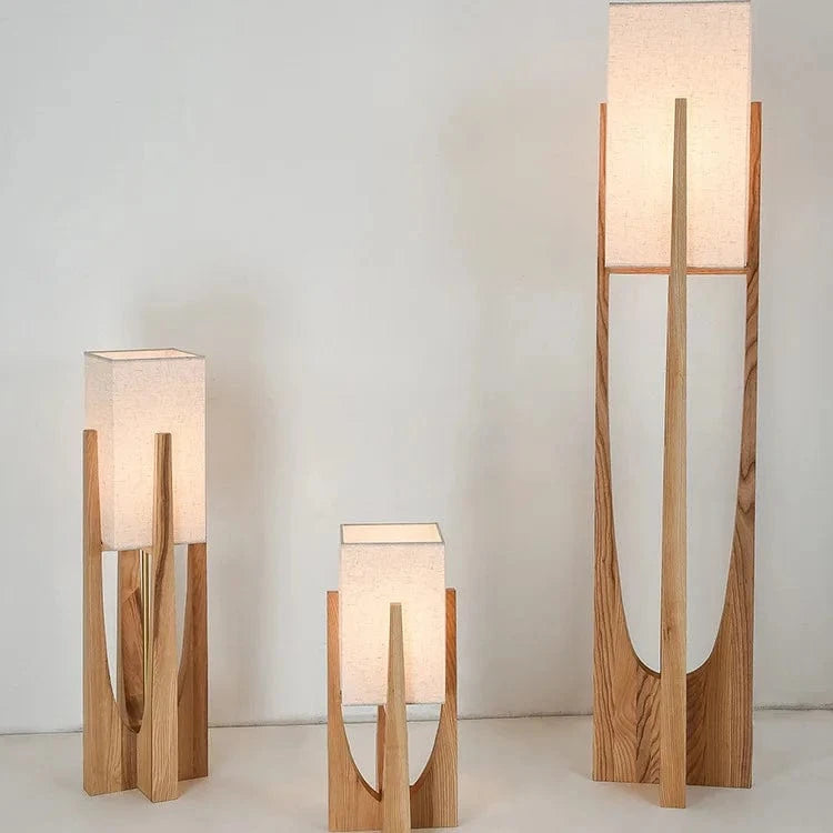 Chinese Wooden Floor Lamp for Living Room and Bedroom - Nordic Design LED Table Lamp Norenza
