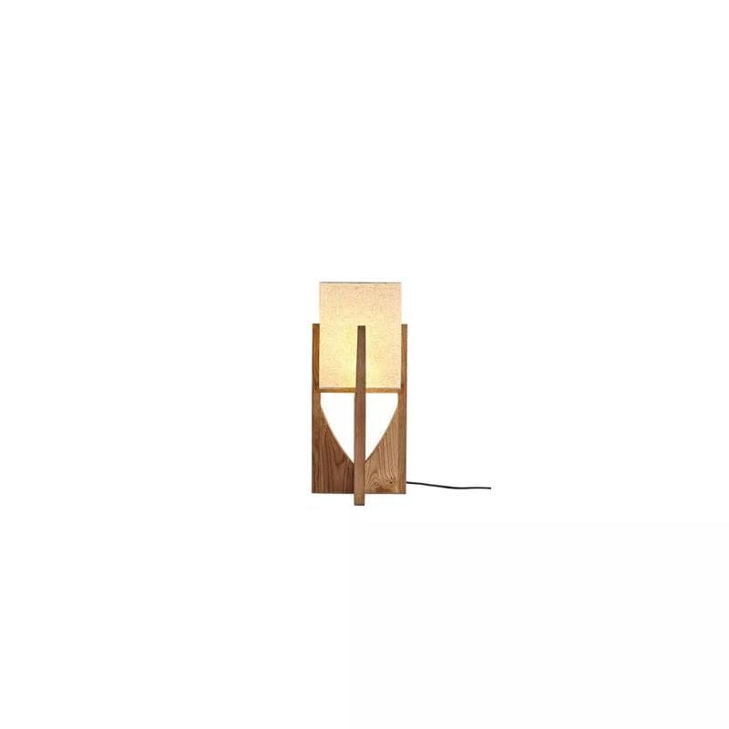 Chinese Wooden Floor Lamp for Living Room and Bedroom - Nordic Design LED Table Lamp Small / Walnut Norenza
