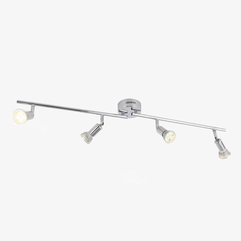 Chrome LED Spot Bar Ceiling Light for Indoor Use 4 lights Norenza