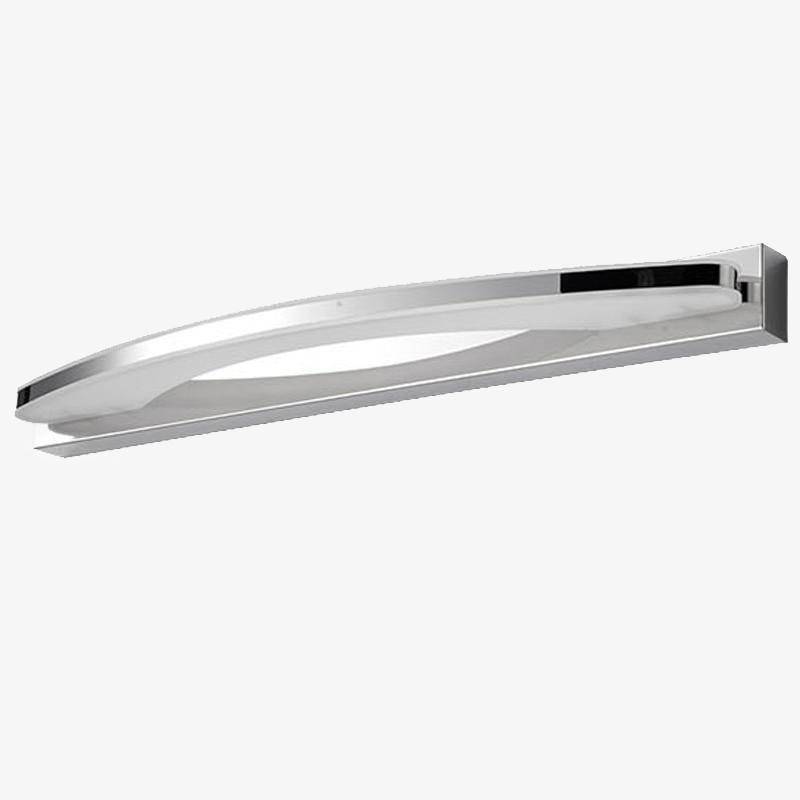 Chrome LED Wall Sconce for Mirror and Bathroom, Rounded Design Norenza