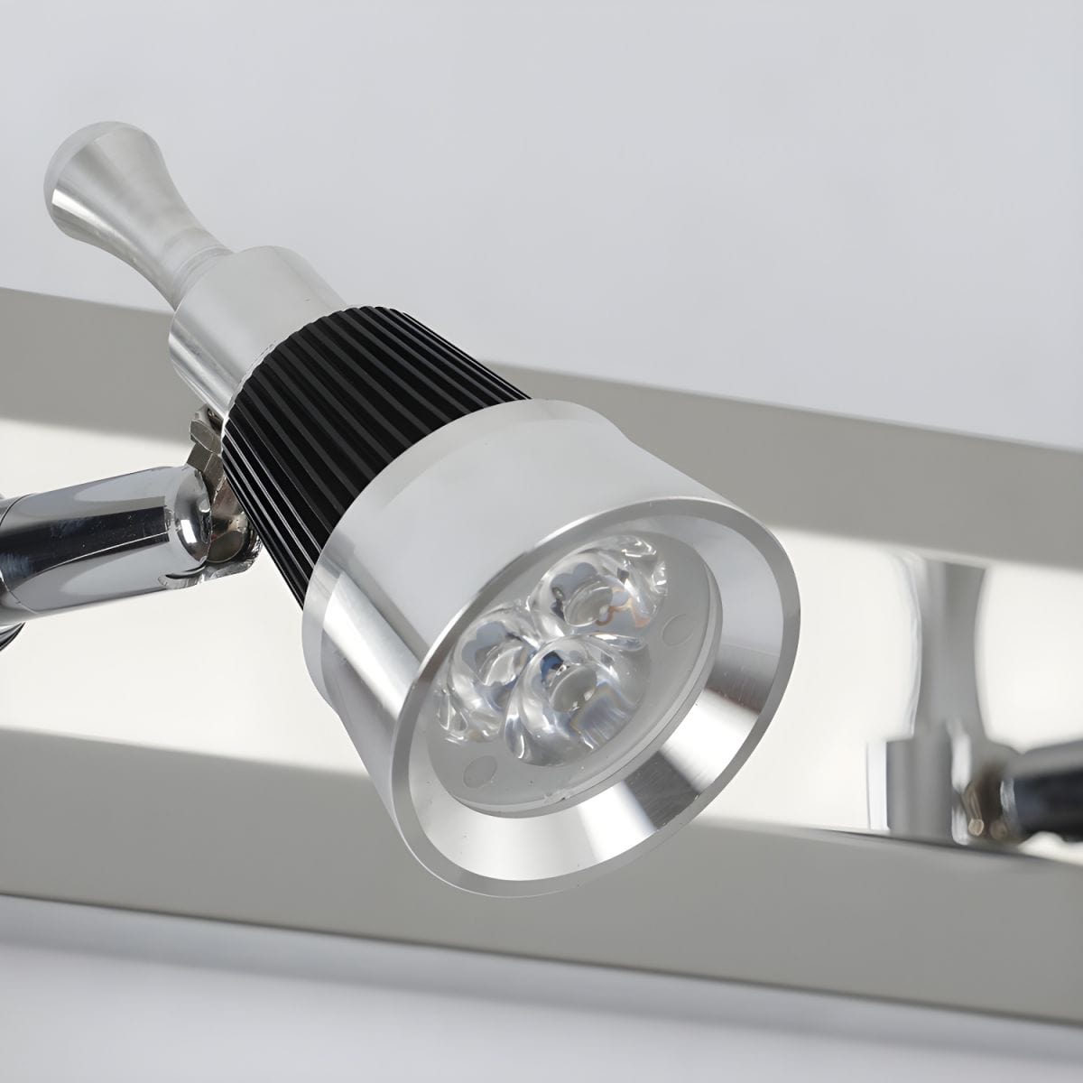 Chrome Mirror Bathroom Wall Sconce (2 or 3 Lamps) Norenza