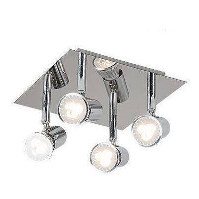 Chrome Satin Adjustable LED Spotlight Silver Norenza