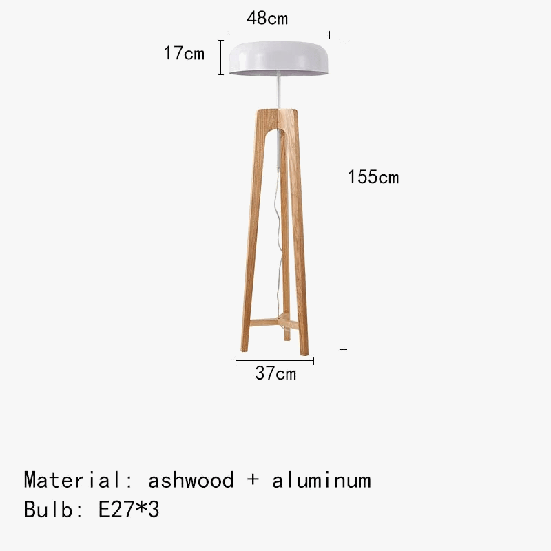 Classic Wooden Floor Lamp Norenza