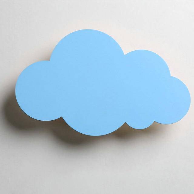 Colorful Cloud LED Wall Light for Kids Blue Norenza