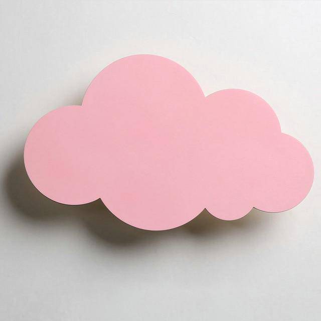 Colorful Cloud LED Wall Light for Kids Pink Norenza