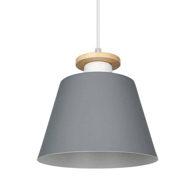 Colorful Conical LED Pendant Light for Restaurants Gray Norenza