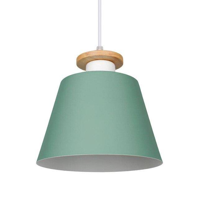 Colorful Conical LED Pendant Light for Restaurants Green Norenza