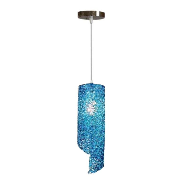 Colorful Cylindrical LED Pendant Light for Home Blue Norenza