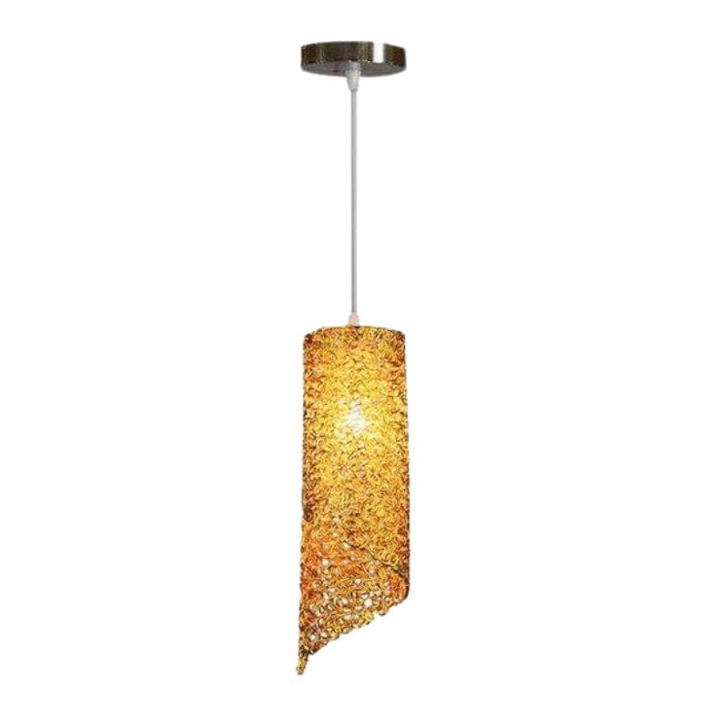 Colorful Cylindrical LED Pendant Light for Home Gold Norenza