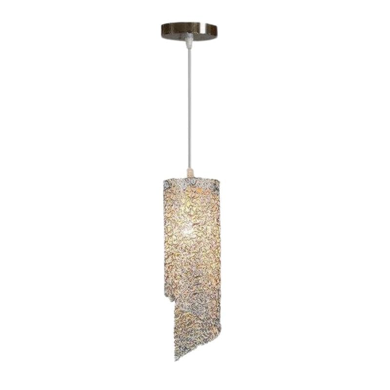 Colorful Cylindrical LED Pendant Light for Home Silver Norenza