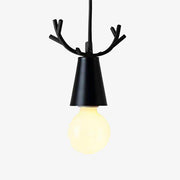 Colorful Deer Antler Cone LED Pendant Light Black Norenza