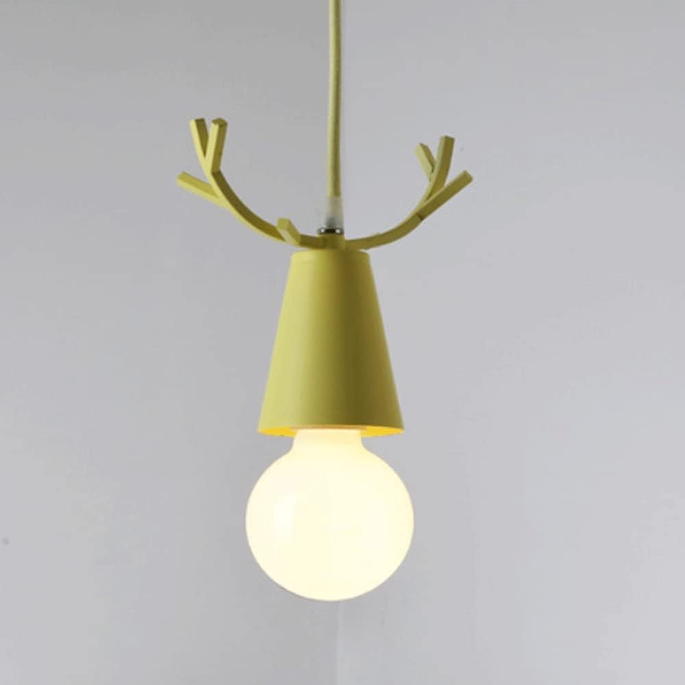 Colorful Deer Antler Cone LED Pendant Light Yellow Norenza