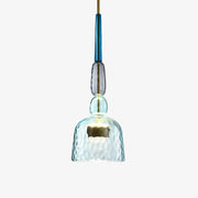 Colorful Glass LED Pendant Light Blue Norenza