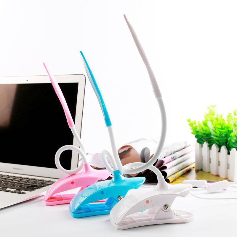 Colorful LED Clip-On Desk Lamp with USB Norenza