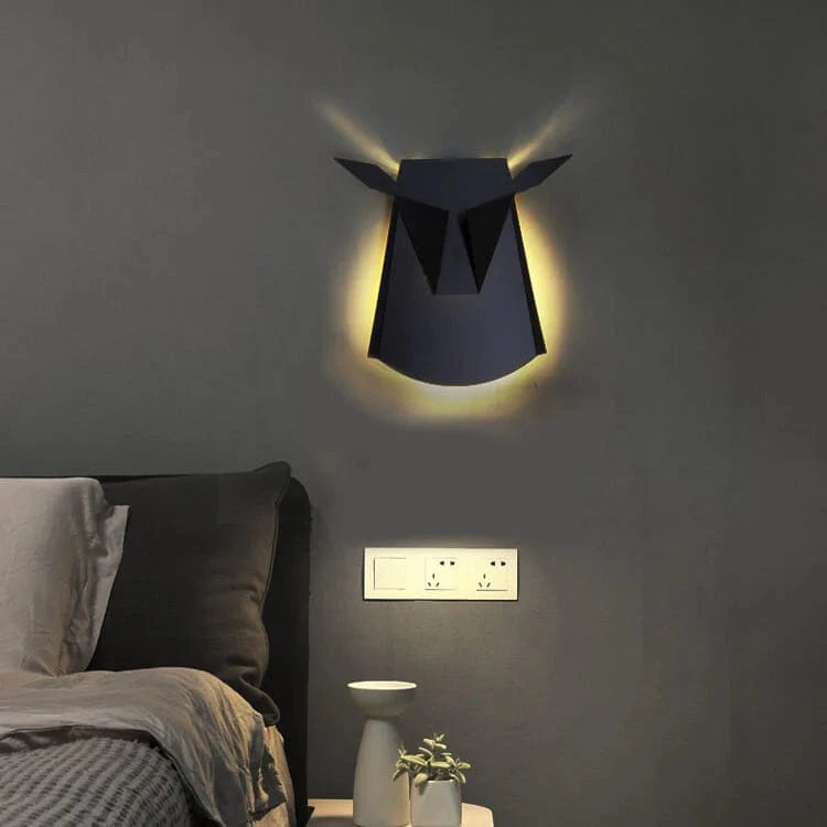 Colorful LED Deer Head Wall Sconce Norenza