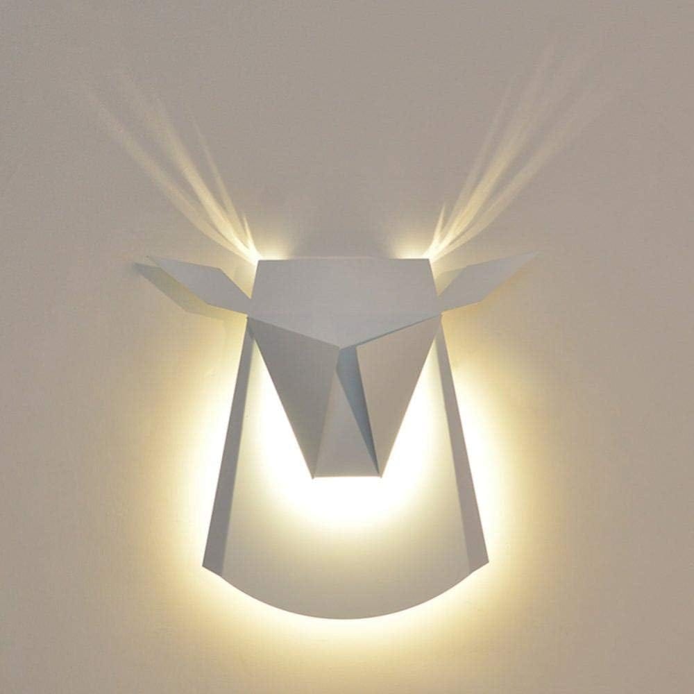 Colorful LED Deer Head Wall Sconce Norenza