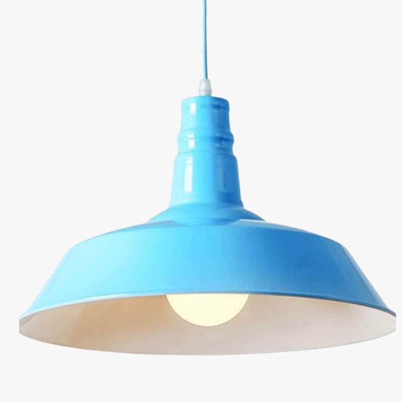 Colorful Macaron Shade LED Suspension Light - Loft Design Blue Norenza