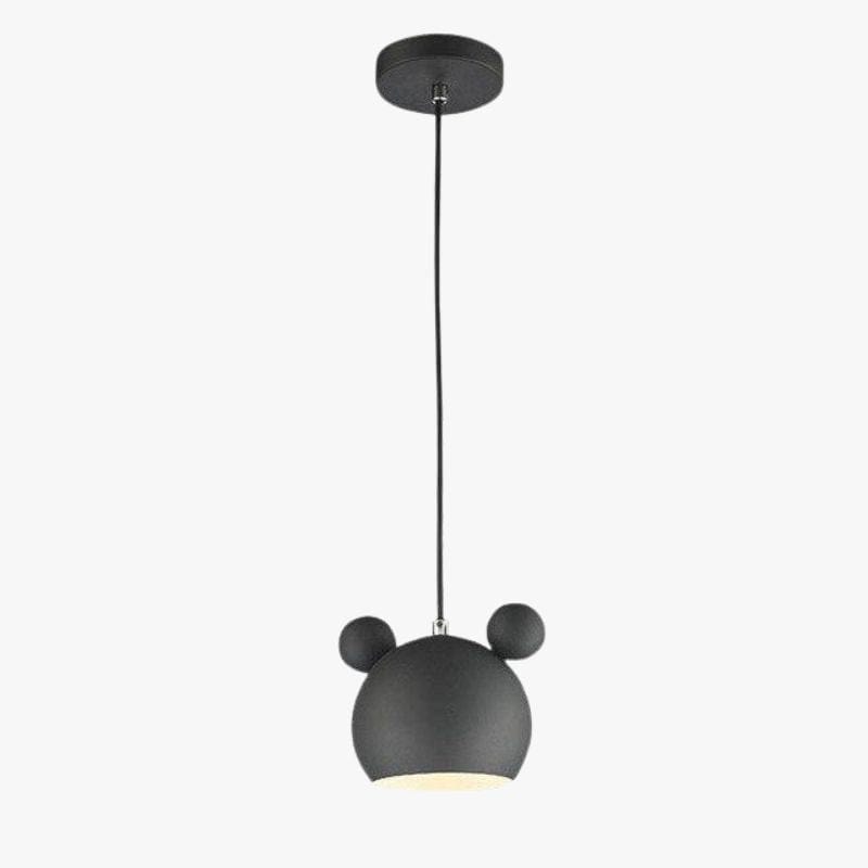 Colorful Mickey Mouse LED Pendant Light Black Norenza