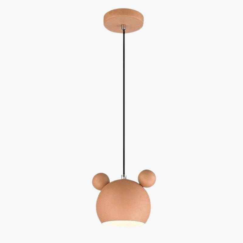 Colorful Mickey Mouse LED Pendant Light Pink Norenza