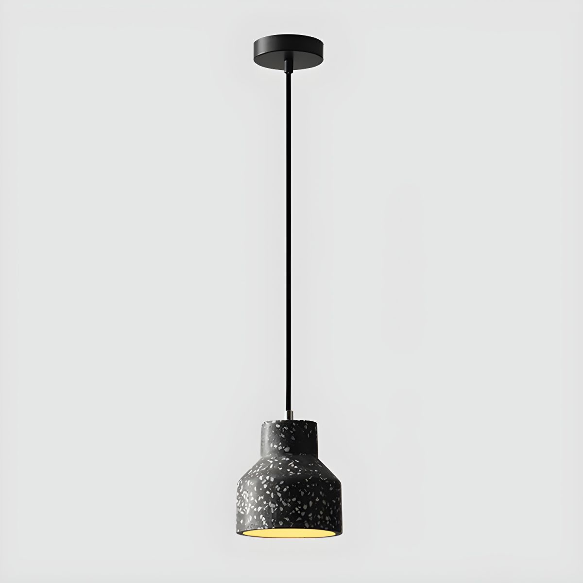 Colorful Terrazzo Stone Style Pendant Light Black Norenza