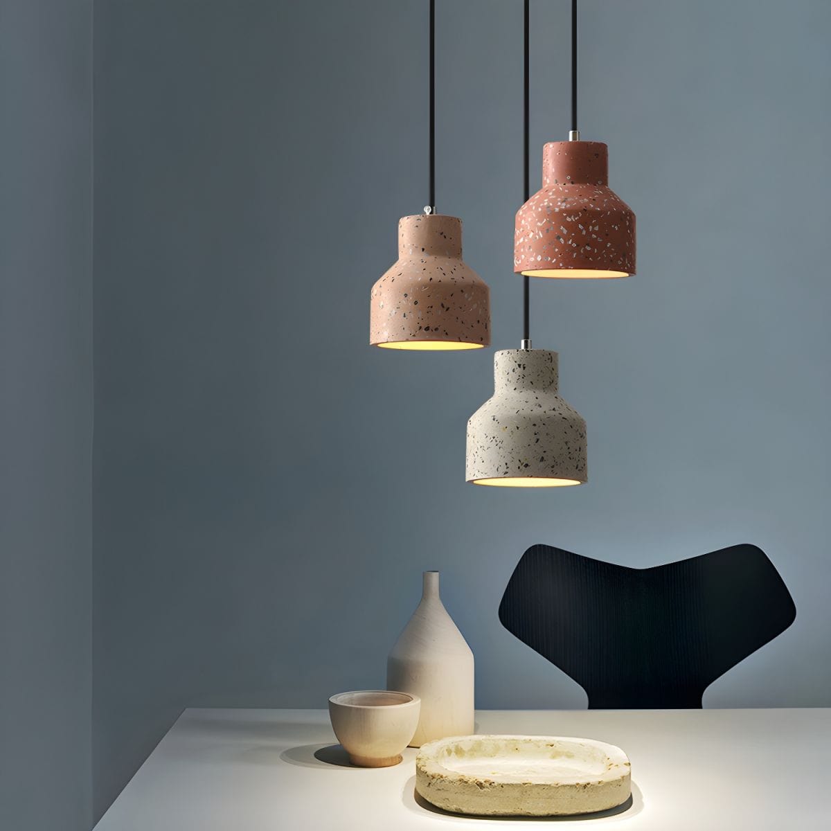 Colorful Terrazzo Stone Style Pendant Light Norenza