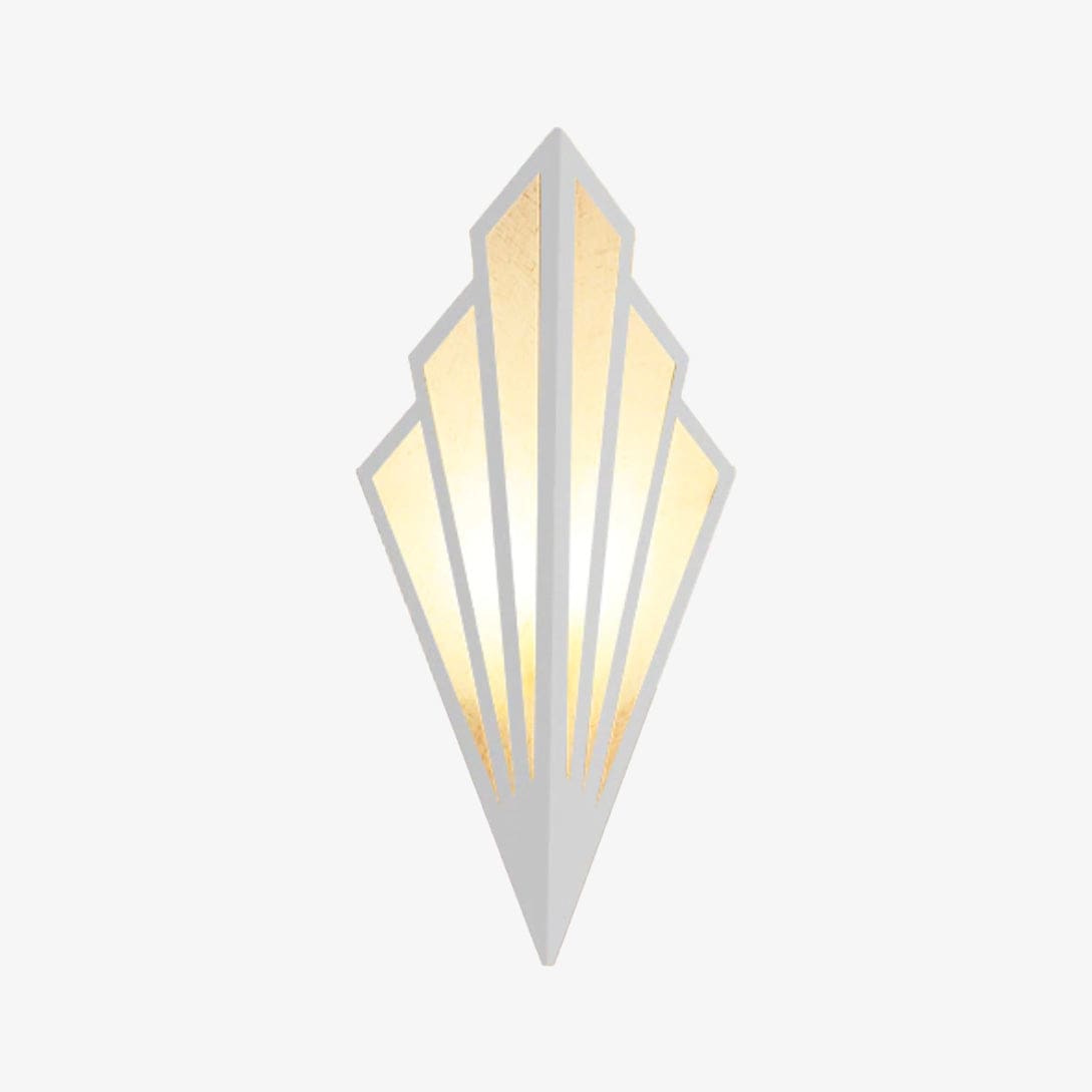 Colorful Triangular Metal LED Wall Sconce White Norenza