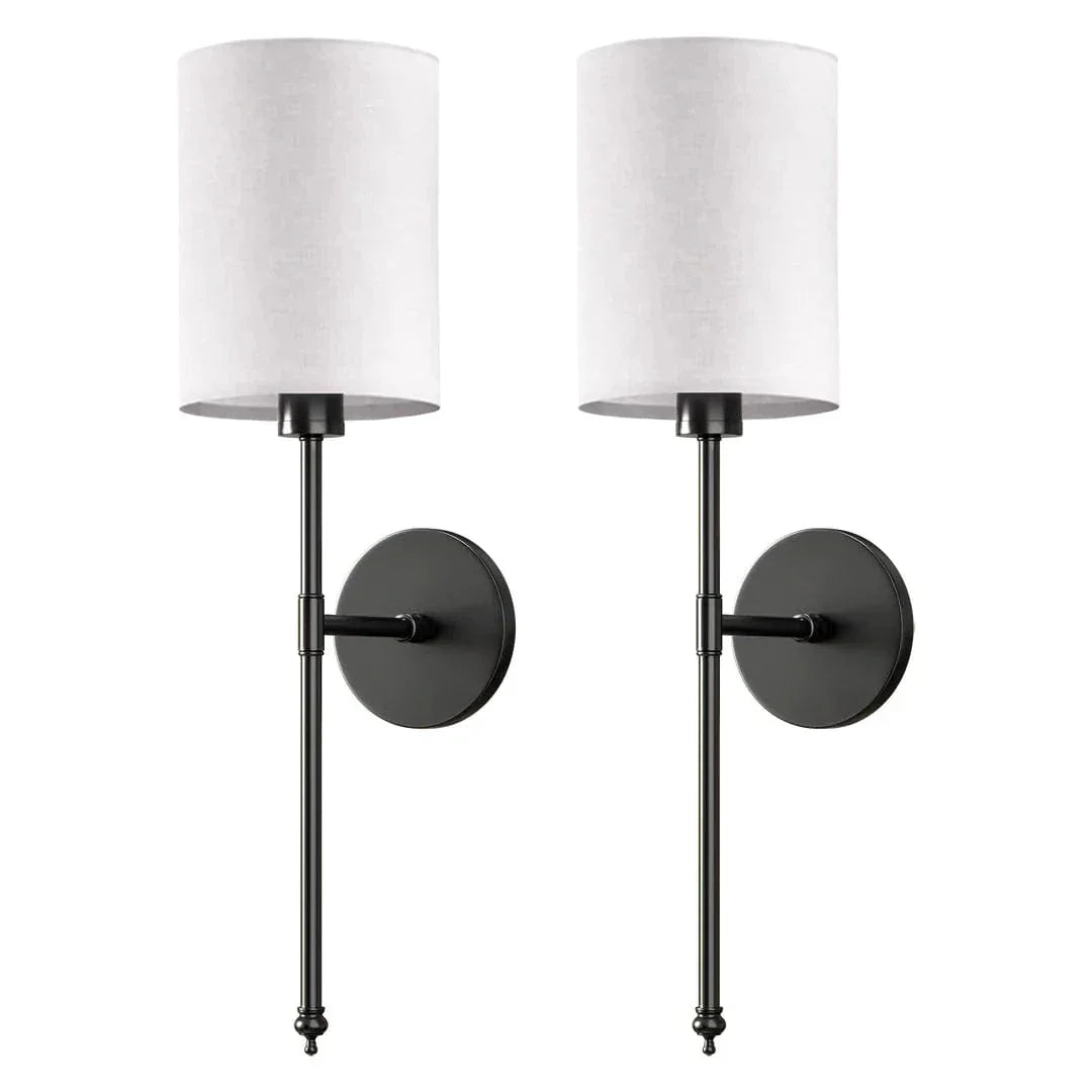 Cordless Cylinder Wall Sconce (SET OF 2) Black Norenza