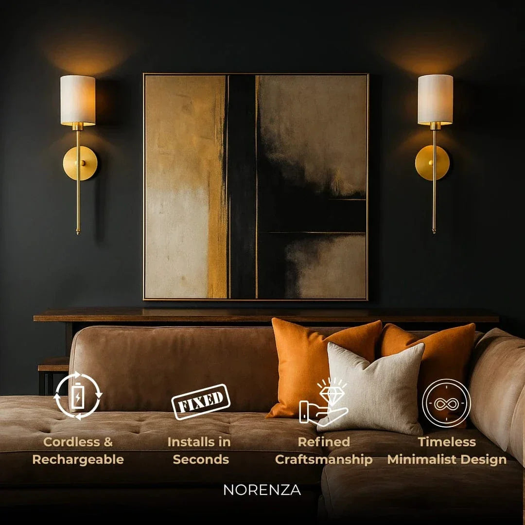 Cordless Cylinder Wall Sconce (SET OF 2) Norenza
