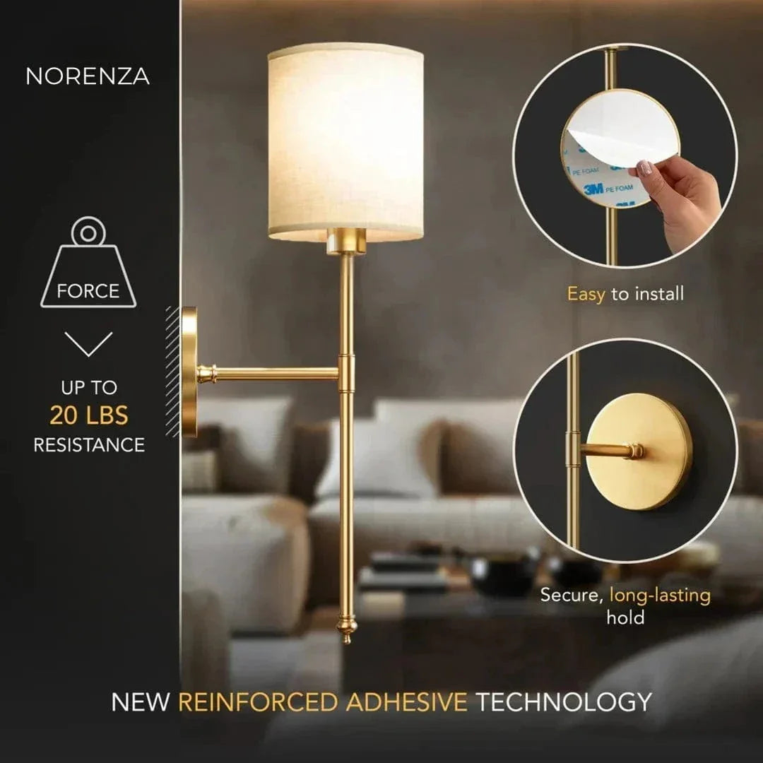 Cordless Cylinder Wall Sconce (SET OF 2) Norenza