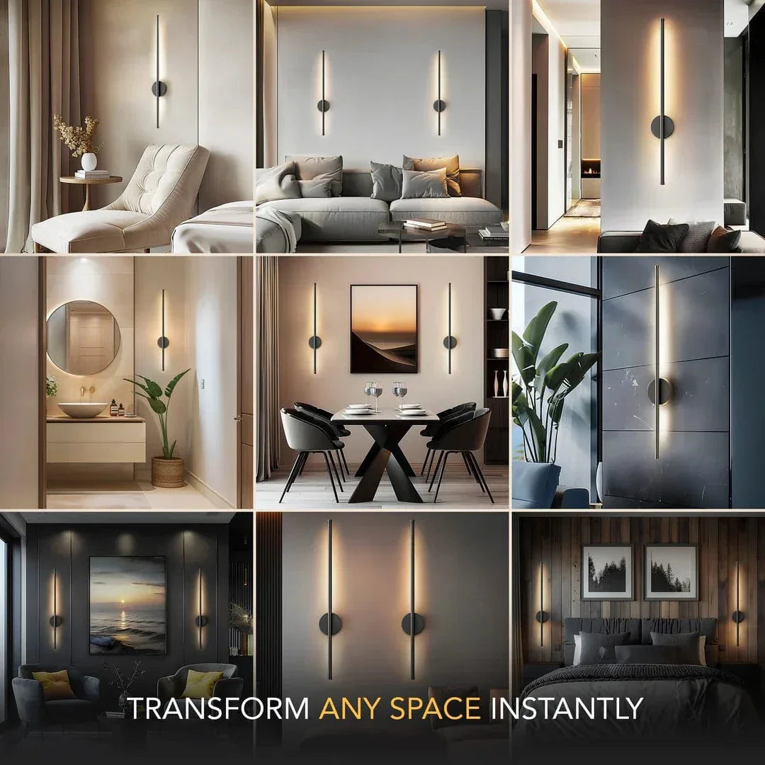 Cordless Modern Wall Lights (SET OF 2) Black Norenza