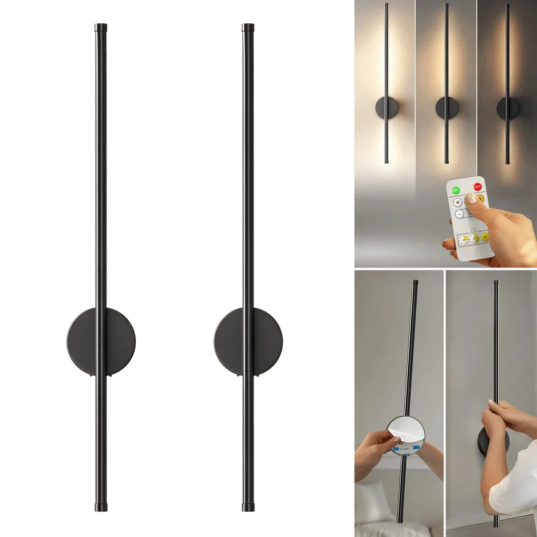Cordless Modern Wall Lights (SET OF 2) Black Norenza