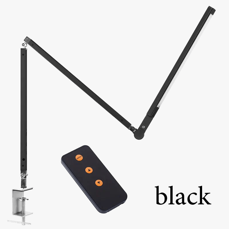 Creative LED Desk Lamp with Adjustable Arm and Dimming Feature Black Norenza