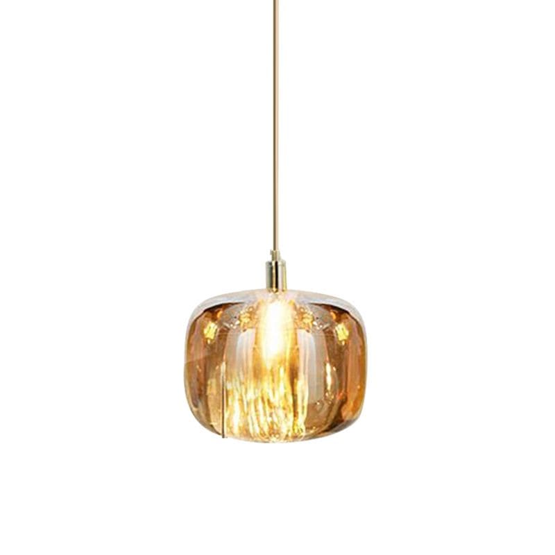 Creative LED Suspension Design with Glass Shade Gold Norenza