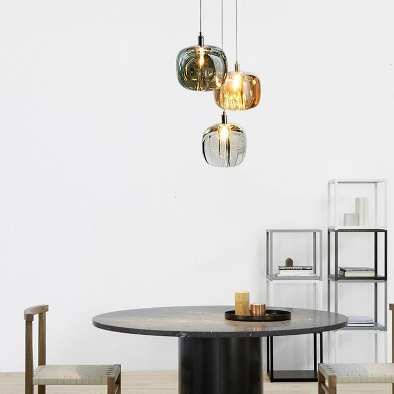 Creative LED Suspension Design with Glass Shade Norenza