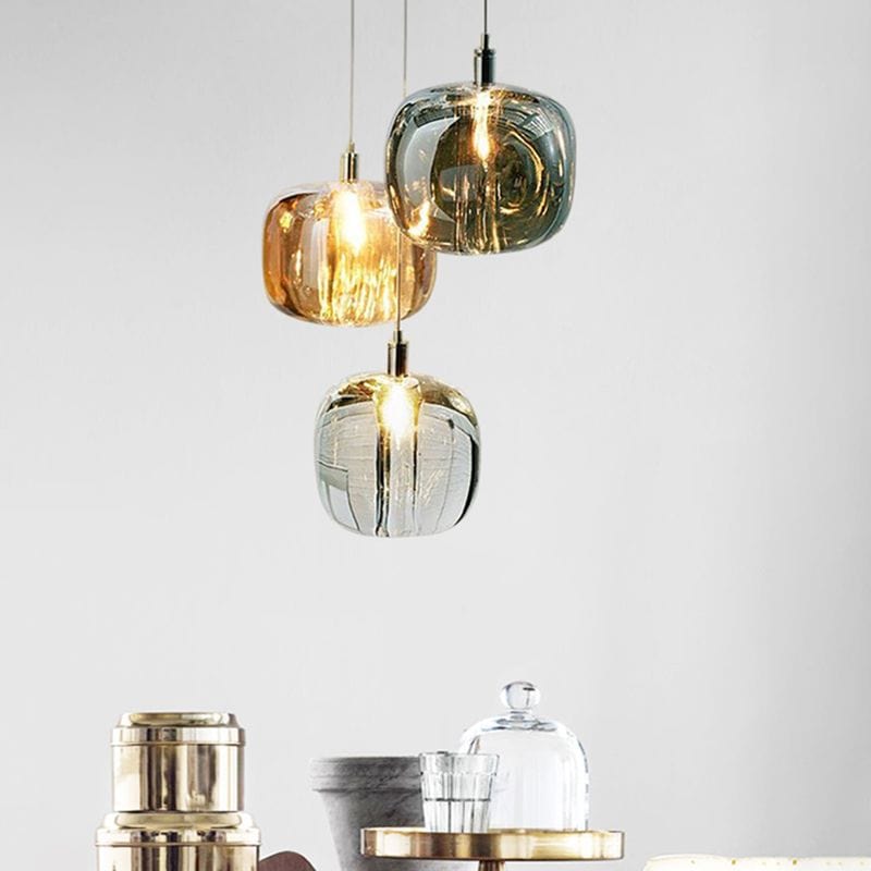 Creative LED Suspension Design with Glass Shade Norenza