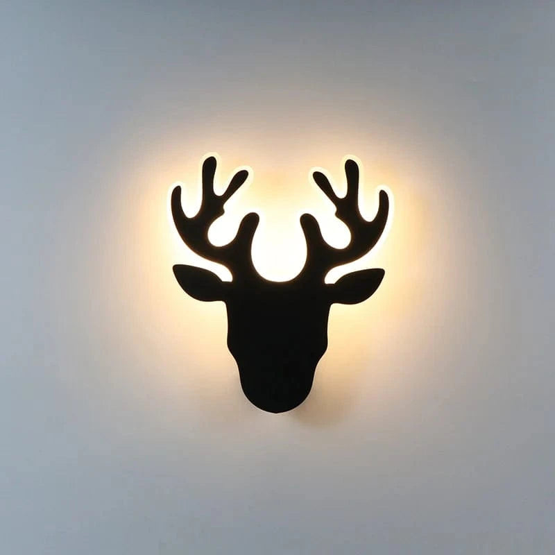 Creative LED Wall Sconce in Deer Shape Black / A Norenza