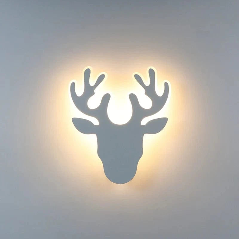 Creative LED Wall Sconce in Deer Shape White / A Norenza