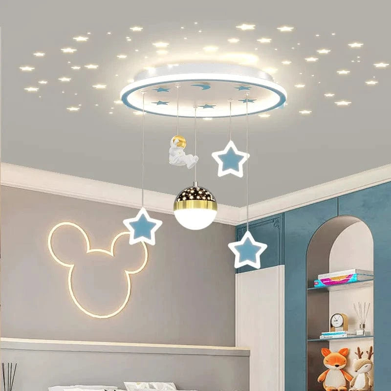 Creative Modern LED Star Pendant Lights for Kids' Rooms Stars / Blue Norenza