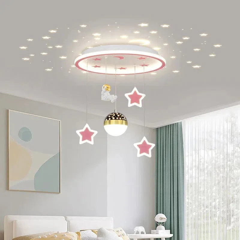 Creative Modern LED Star Pendant Lights for Kids' Rooms Stars / Pink Norenza