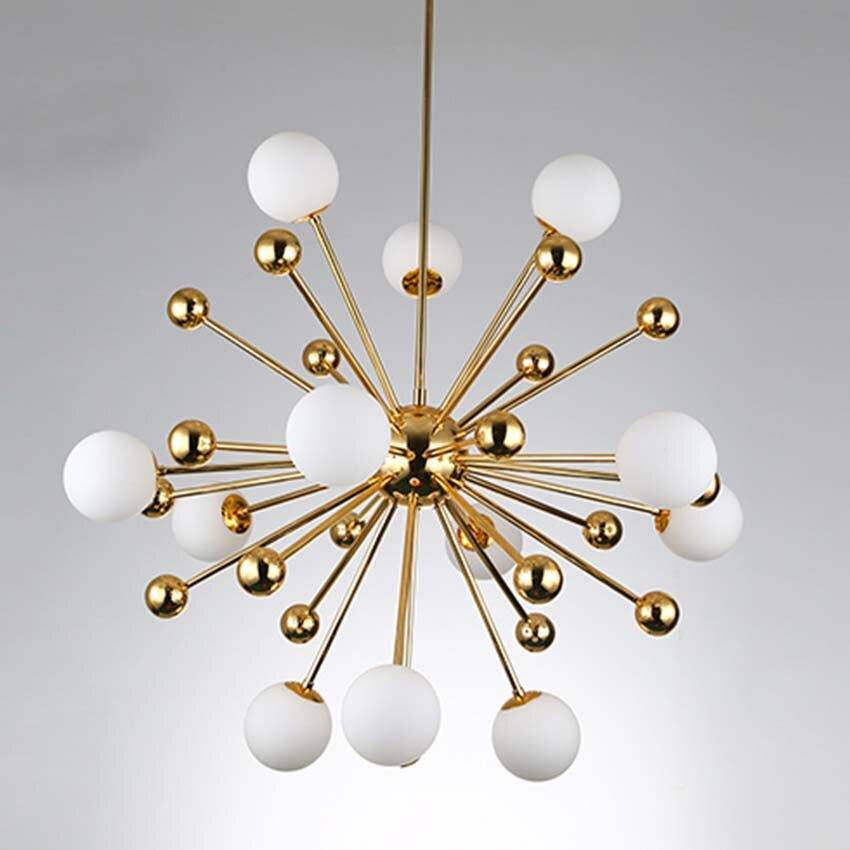 Creative Multi-Ball Glass Pendant Light with Gold Finish Norenza