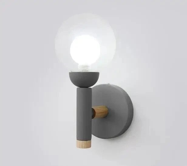 Creative Nordic Glass Bedside Lamp for Living Room & Hotel Gray Norenza