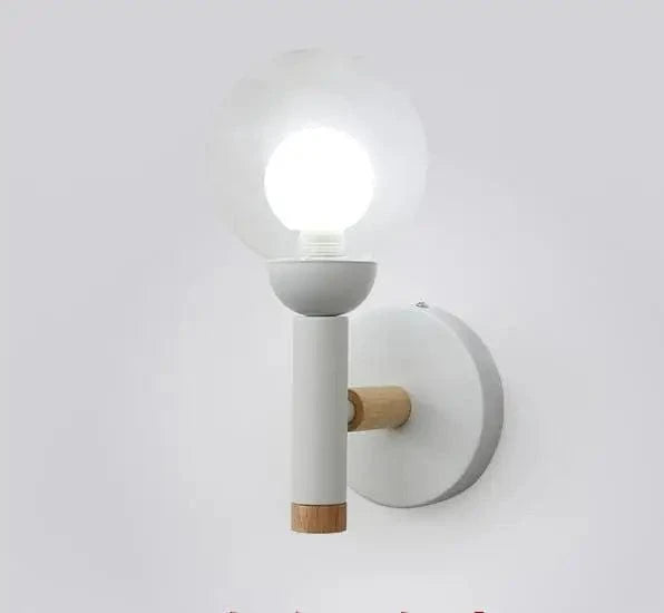 Creative Nordic Glass Bedside Lamp for Living Room & Hotel White Norenza