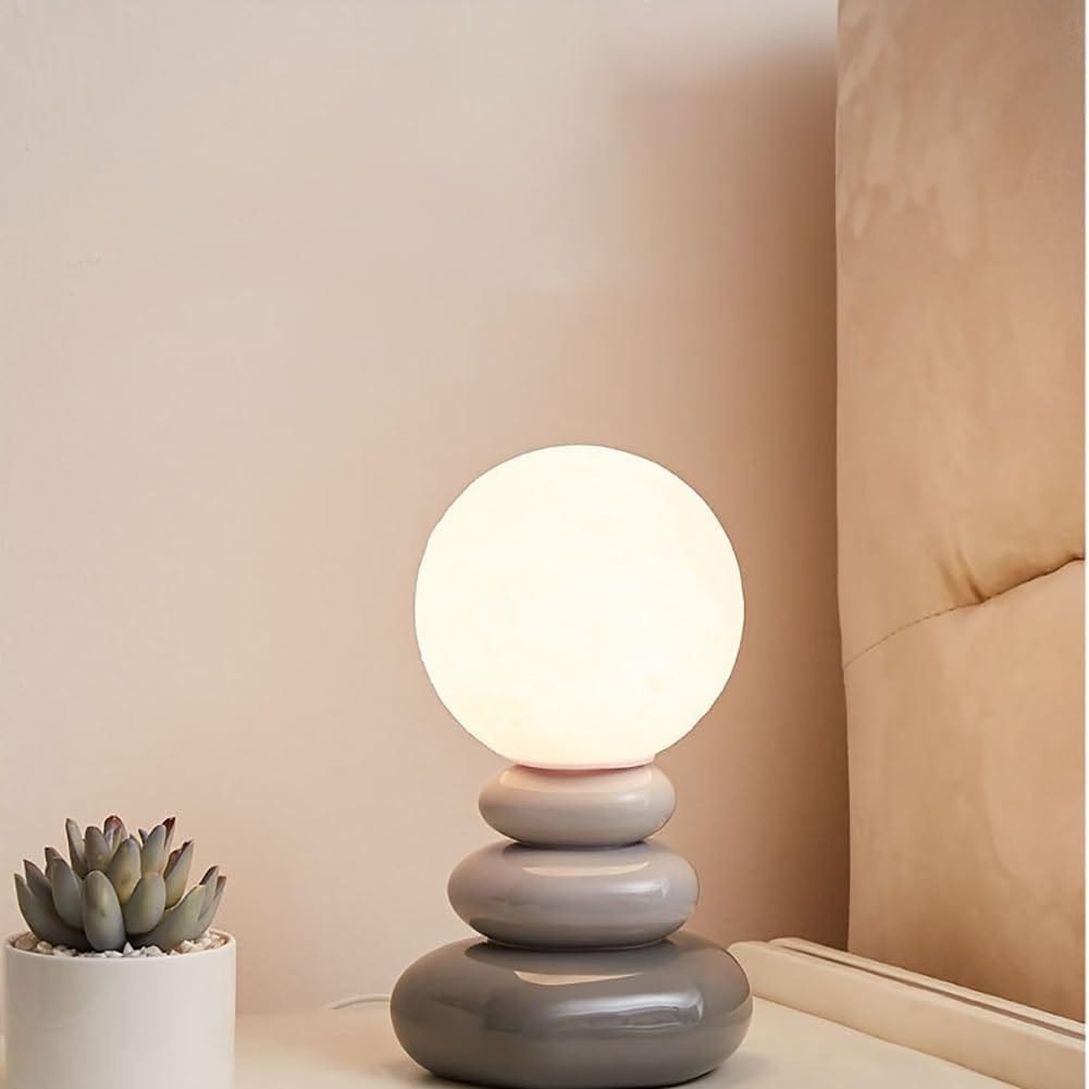 Creative Nordic Stack Stone Table Lamp for Cozy Ambiance Norenza