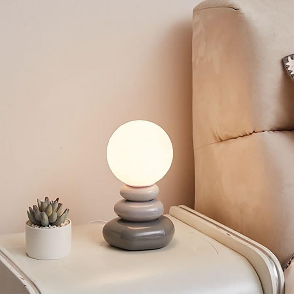 Creative Nordic Stack Stone Table Lamp for Cozy Ambiance Norenza