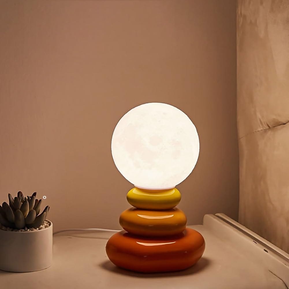Creative Nordic Stack Stone Table Lamp for Cozy Ambiance Norenza