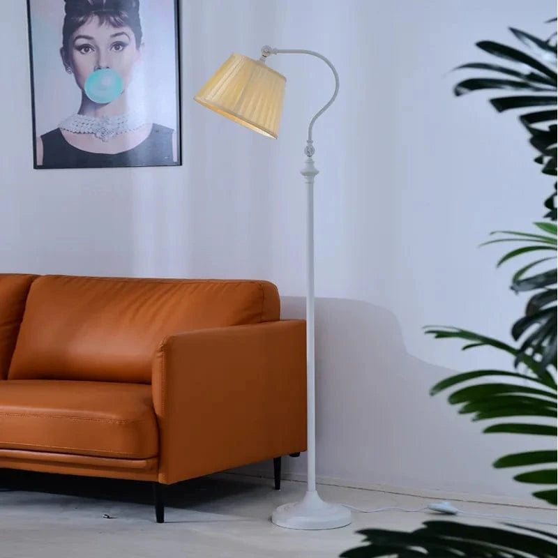 Creative Retro Iron Floor Lamp - Industrial Style for Modern Interiors White Norenza