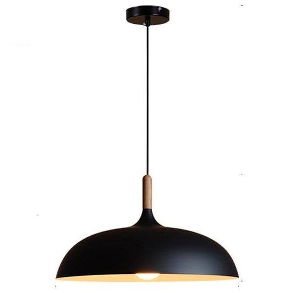 Creative Round Metal White Shade LED Pendant Light Norenza